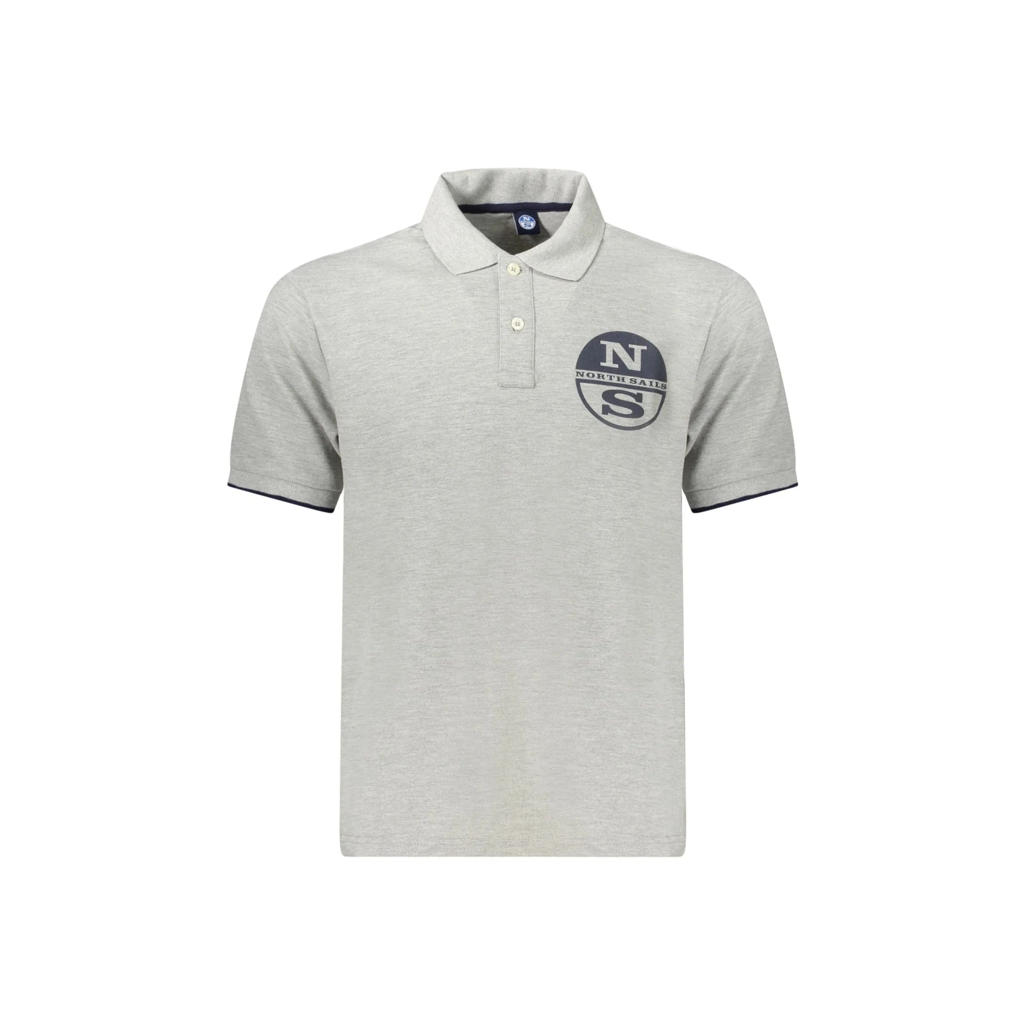 North Sails Polo Maniche Corte Uomo Grigia Stampa Logo Grigio - foto prodotto